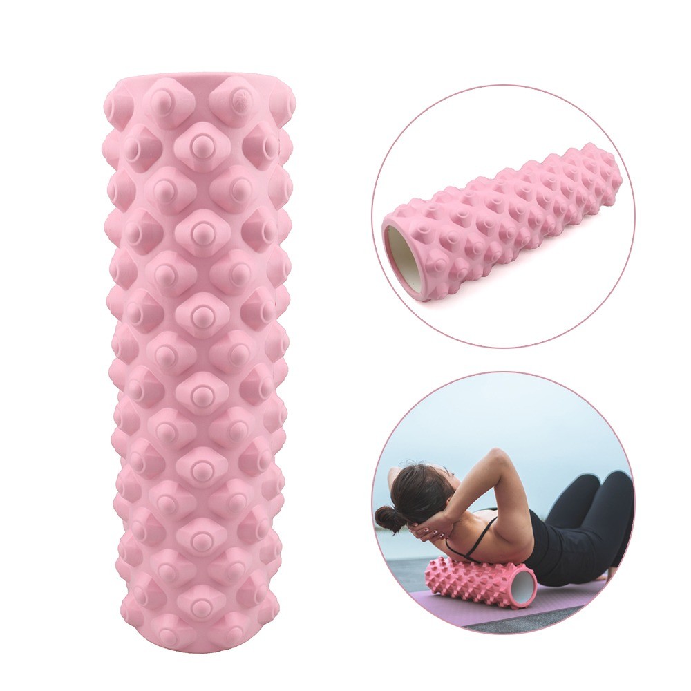 Masaj Funksiyalı Silinder 45sm Hündürlükdə Silinder Pink